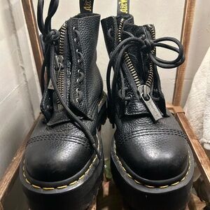 Dr. Martens Black Leather Combat Boots